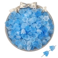 DIY frosted blue acrylic lily of the valley flower beads for handmade jewelry crafts - Lily Valley Sky Blue Gradient