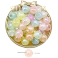 Irregular 16mm iridescent acrylic beads in pastel colors for DIY jewelry making - Side Hole Round Bead / 5 Pcs/Pack / Mermaid Aurora Mixed