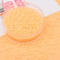 Matte hellorange 2mm Glasperlen für DIY-Schmuck in einer runden Kunststoff-Aufbewahrungsbox - 2mm / Pfirsichgelb