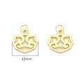 Pendentif ajouré style chinois 12mm plaqué or 14K pour breloques de bracelet DIY - Serrure de Longévité (Style 08) Plaqué Or 14K