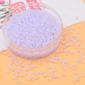 Perline di vetro smerigliato 3mm lilla chiaro per gioielli fai da te in scatola trasparente - Lavanda