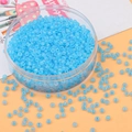 Perline di vetro smerigliato azzurre per gioielli fai-da-te in scatola chiara - Blu lago