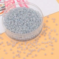 Perline di vetro smerigliato grigio con riflessi aurora per gioielli fai-da-te in posa - Grigio chiaro