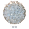Cuentas de vidrio esmerilado azul claro de 10mm con pan de oro para joyas DIY - 10mm (30 piezas/paquete) / Azul Claro Degradado