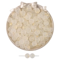 Perles en verre dépoli blanc laiteux 10mm avec flocons d'or pour bijoux DIY - 10mm (30 pièces/paquet) / Blanc