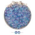 Perles en verre dépoli de 10mm avec dégradé bleu-violet et feuille d'or pour bijoux DIY - 10mm (30 pièces/paquet) / Dégradé Violet-Bleu