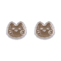 Cute transparent acrylic cat beads in brown and white for DIY jewelry making accessories - 20x18mm (5 Pcs/Pack) / Dark Coffee