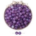 10mm purple starry gradient resin beads with shimmer for DIY jewelry making - 10mm (10 Pcs/Pack) / Deep purple