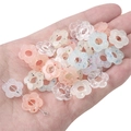 Colorful acrylic cherry blossom star beads for DIY handmade bracelets and necklaces - Petal Shape Bead 14×14mm (50 Pieces/Pack)