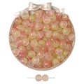 Perles en verre dépoli 10mm dégradé rose et vert avec paillettes d'or pour bijoux DIY - 10mm (30 pièces/paquet) / Rose Pêche Dégradé