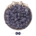 Perles en verre dépoli violet 10mm avec paillettes dorées pour création bijoux - 10mm (30 pièces/paquet) / Dégradé Bleu Marine