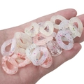 Translucent acrylic oval connectors with colorful glitter flakes for DIY jewelry making - Open Link Chain 16×24mm (20 Pieces/Pack)