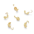 14K gold plated shell flower clasps for jewelry making DIY accessories 6 pieces - Plum Blossom / 5x10mm / 14K Gold Plated