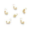 14K gold plated heart shape foldover clasps for jewelry making DIY findings - Heart / 5x10mm / 14K Gold Plated