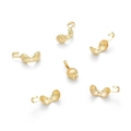 14K gold plated shell flower connectors for DIY jewelry making and necklace clasps - Shell / 5x10mm / 14K Gold Plated