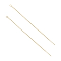 14K gold-filled long ear threader chain with open jump ring and needle for DIY jewelry - 14K Gold Plated Ear Threader without Head Pin - Style 05 / Set of 2