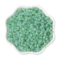 Light green 4mm frosted glass seed beads for DIY jewelry in a white porcelain bowl - 4mm 10g/Bag / Bamboo Green