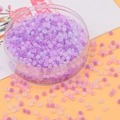 Perline di vetro smerigliato viola in scatola rotonda per creazione gioielli fai-da-te - Serie Viola