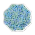 Mix of 4mm cat eye glass beads in blue, purple and mint green for DIY jewelry making - 4mm 10g/Bag / Blue Green Mix