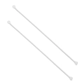 Sleek 14K gold-filled silver box chain ear threader with beads for DIY jewelry making - Silver Plated Bead Extension Chain - Style 07 / Set of 2