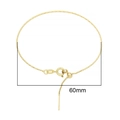 14K gold filled adjustable snake chain bracelet with slider bead and needle end 60mm - Multifunctional Adjustable Bracelet / 1 Piece / Gold