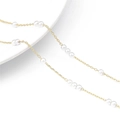 Minimalist 14k gold plated chain featuring delicate white pearls for DIY jewelry making - 50cm/Pack / Style 02 230A/4DC Artificial Pearl