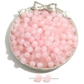 Pink resin sphere beads with sparkling silver glitter for DIY jewelry and necklaces - 12mm (10 Pcs/Pack) / Pink