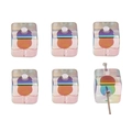 Détail de perles cubiques irisées avec revêtement AB et trous de perçage centraux précis - Ouverture env. 3 mm, noir transparent, lot de 4 / Carré 12mm