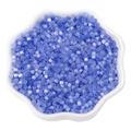 2.5mm deep blue cat-eye glass seed beads in a white flower tray for DIY jewelry making - 2.5mm (10g/Pack) / Lake Blue