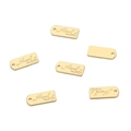 Ciondolo rettangolare placcato oro 14K con incisione Handmade per gioielli fai da te - Rettangolo Hand Made (Stile #01)