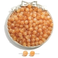 Sparkly orange gradient resin beads for DIY jewelry with glitter and mermaid finish - Orange