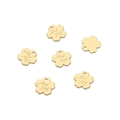Ciondoli a fiore in oro 14K con incisione Hand Made per creazione gioielli DIY - Fiore Hand Made (Stile #05)