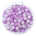 DIY jewelry beads in purple gradient and crackle texture on white decorative tray - 10mm (30 Pieces Per Pack) / Lilac Purple