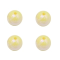Set di quattro perline in acrilico cangiante giallo chiaro 16mm per gioielli fai da te - 4 Pezzi/Confezione / Giallo