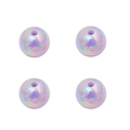 Perle tonde in acrilico da 16 mm in lavanda e rosa con foro centrale passante - 4 Pezzi/Confezione / Viola