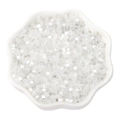 450g white and translucent glass seed beads for DIY jewelry making in petal bowl - 2.5mm (10g/Pack) / Sparkling White