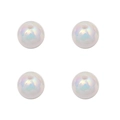 Perle in acrilico cangianti da 16mm con finitura arcobaleno per creazione gioielli - 4 Pezzi/Confezione / Rosa