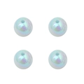 Perle tonde in acrilico azzurro 16mm iridescenti per creazione di gioielli fai da te - 4 Pezzi/Confezione / Azzurro