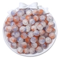 10mm orange and purple mixed glass beads with crackle texture for DIY jewelry making - 10mm (30 Pieces Per Pack) / Orange Purple
