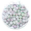 10mm purple and green cracked glass beads for DIY jewelry and handmade bracelets - 10mm (30 Pieces Per Pack) / Purple Green