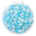 Blue and white 10mm glass beads with crackle finish for DIY jewelry making - 10mm (30 Pieces Per Pack) / Lake Blue