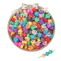 Perles hibou en pâte polymère colorée pour la création de bijoux et bracelets faits main - Couleurs Mixtes Aléatoires (30 Pièces/Paquet) / Hibou 9x9mm