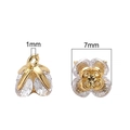 14K gold filled flower pendant charm with 7mm clear heart zircons for DIY jewelry - Flower 7mm Hole 1mm / Rose Small Floral