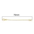 75mm gold plated lobster clasp extender chain for DIY jewelry making and repair - 1 Piece/Pack / 75mm / Gold