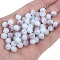 8mm white and purple marbled round beads for DIY jewelry making held in palm - 8mm (50pcs/Pack) / Purple