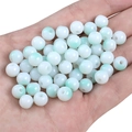 8mm light green and white speckled glass beads for DIY jewelry making and bracelets - 8mm (50pcs/Pack) / Green