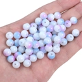 8mm porcelain white glass beads with pink and blue gradient for DIY jewelry making - 8mm (50pcs/Pack) / Violet Blue
