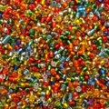 Mix di perline di vetro colorate per la creazione di gioielli fai da te e artigianato - 30g/Confezione con scatola / Rivestito Argento Colori Casuali / 3mm