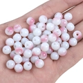 8mm white and pink gradient glass beads for handmade DIY jewelry bracelets making - 8mm (50pcs/Pack) / Dusty Pink