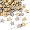 Sternförmige CCB-Abstandshalterperlen in Gold und Silber für DIY-Schmuckherstellung - Seesternform / 30 Stück/Packung (9mm) / Mehrfarbig